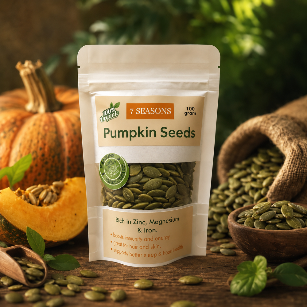 Premium Pumpkin Seeds - Raw & Unsalted - 7seasons.pk