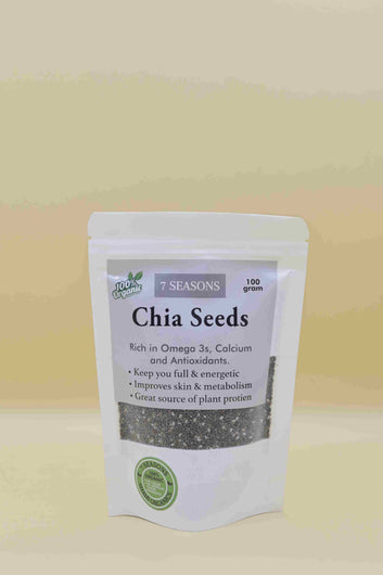 Chia Seeds 100g | Premium Quality | Rich in Omega-3 & Fiber | For Weight Loss & Energy | 7seasons.pk