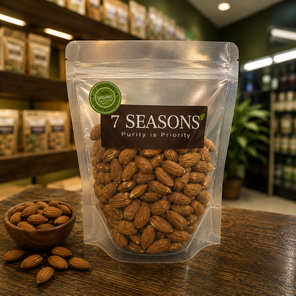 Premium Desi Irani Almonds (Badam) - Raw & Natural | 7seasons.pk