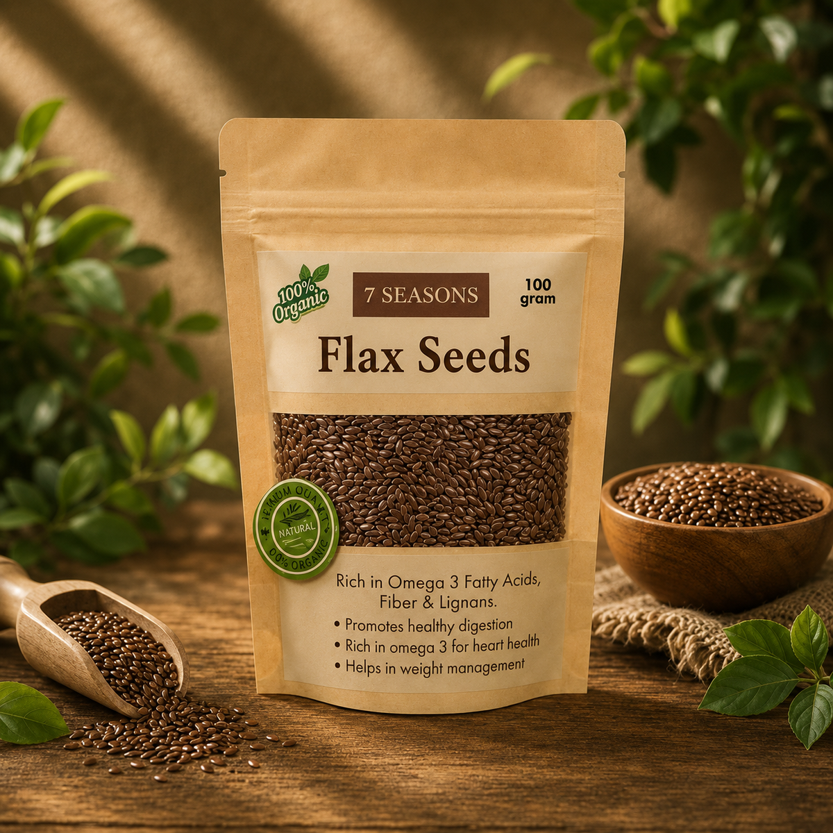 Buy Premium Brown Flax Seeds Online in Pakistan | 7seasons.pk