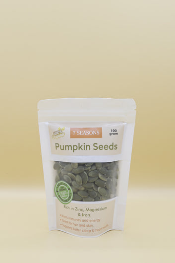 Premium Pumpkin Seeds (100g) - Raw & Unsalted - 7seasons.pk