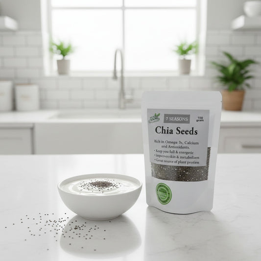 Chia Seeds 100g | Premium Quality | Rich in Omega-3 & Fiber | For Weight Loss & Energy | 7seasons.pk